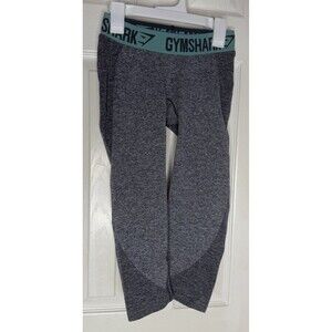 Women’s XS GYMSHARK Gray Seamless Active Crop Capri Leggings 16” Inseam